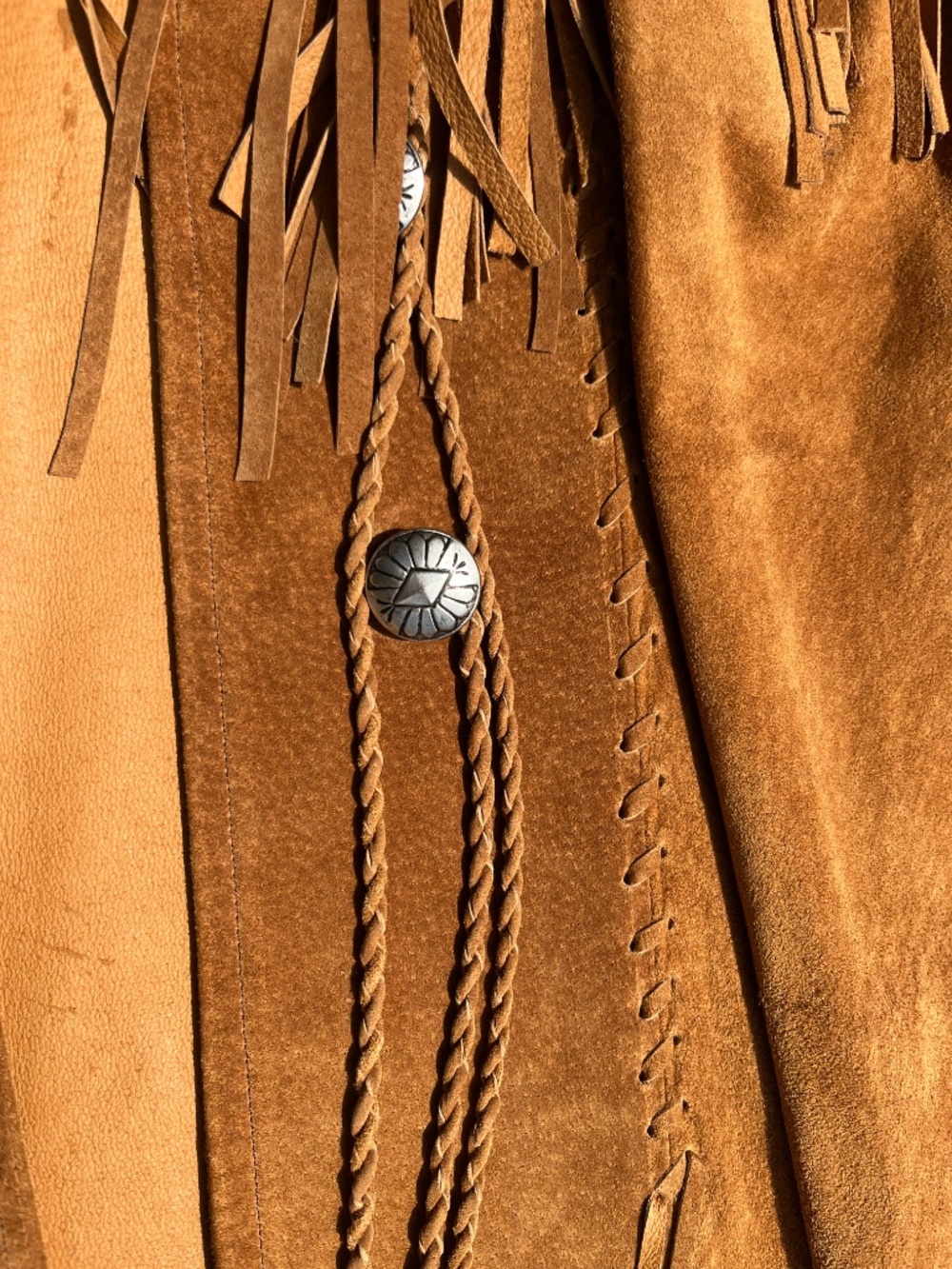 SUEDE WOMENS FRINGE JACKET - Picture 4 of 5